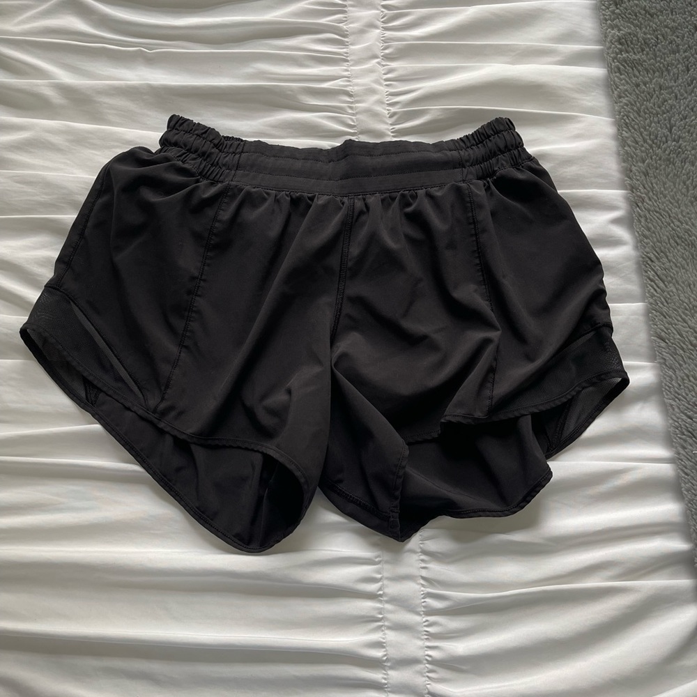 Black lululemon Hotty Hot Shorts